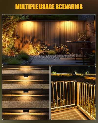 Brightown Solar Step Lights Outdoor Waterproof, 6 Pack Solar Stair Lights - Image 6
