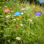 4 Pack Resin Flower Water Stations Cups Garden Stakes, Rainbow, Classic - Image 4