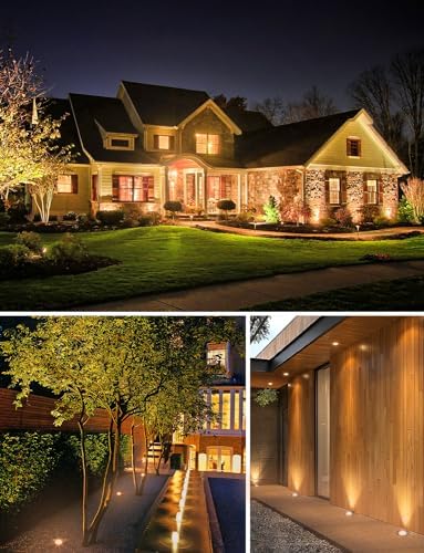 SUNVIE 6-Pack 12W 3000K LED Low Voltage Landscape Well Lights, Grated Top - Image 6