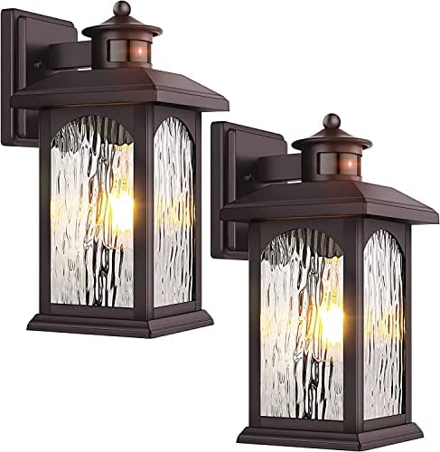 FILIYANO Motion Sensor Outdoor Wall Lights, Oil Rubbed Bronze, 2 Pack by FILIYANO