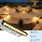 ZZXX Low Voltage Retaining Wall Lights Kit, 3W 2700K Step Lights, 12 Pack - Image 5