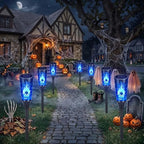 Toodour Solar Halloween Lights Outdoor, 10 Pack Solar Torch Lights - Image 5