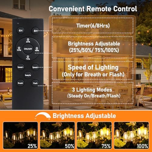 200FT Solar String Lights Outdoor Waterproof, ST38 LED Lights String - Image 3