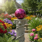 Decorative Garden Gazing Ball, Stainless Steel Globe Mirror Sphere, Reflective Garden Balls Gazing Ball Shiny Home Indoor Ornament (Dia: 8 inch) - Image 2