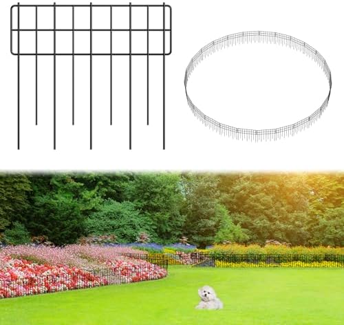 Garden Fence 28.2 FT x 12" H, Decorative Metal Border for Flower Beds by Unknown