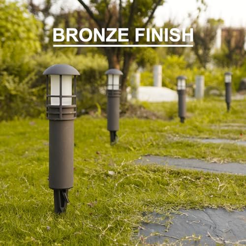 GOODSMANN Landscape Lighting Low Voltage Landscape Lights 1PK 3W LED 120 Lumen Outdoor Bollard Pathway Light Warm White 12V AC with Metal Stake Cable Connector 9126-43201-01A - Image 4