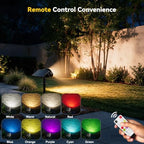 Solar Spot Lights Outdoor Waterproof IP68,RGB Spotlights with Remote,6-Pack - Image 4