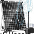 POPOSOAP Solar Fountain Pump, 45W Solar Pond Pump Kit with 340GPH Flow Rate Adjustable, PVC Tubing Solar Powered Water Pump for Outdoor Fountains, Garden, Ponds, Pools, Fish Tank, Backyard P145H by POPOSOAP