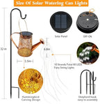 Solar Watering Can Lights, Hummingbird Gifts for Women Mom Grandma Birthday, Waterproof Outdoor Garden Decor Large Hanging Solar Lanterns Garden Lights for Patio Porch Yard Flowerbed Pathway - Image 2