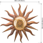 Regal Art & Gift Large Metal Sun Wall Decor, Indoor & Outdoor Sunburst Art - Image 3