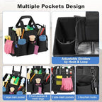 Housolution Rolling Cleaning Caddy Bag with Wheels, Black - Image 3