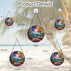 Colorful Forest Tree Stained Glass Window Hanging Suncatcher Gifts 15" - Image 7