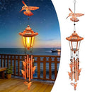 Hummingbird Solar Wind Chimes for Outside, Birthday Gifts for Mom Women Grandma Mother's Day Memorial, 34-Inch Windchimes with Wind Spinner, Outdoor Hanging Solar Lights Waterproof Yard Garden Decor by VOOKRY