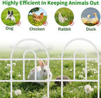 AMAGABELI 25 Panels 24in(H)×35ft(L) Decorative Garden Fence No Dig Rustproof Metal Pre-Linking Fence Panels Garden Edging Border Animal Barrier Fencing for Flower Beds Yard Patio Outdoor Decor White - Image 4