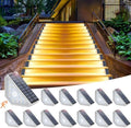 Kondras Solar Step Lights for Outside, 12-Pack Motion Sensor Outdoor Stair Lights Waterproof IP67, Solar Powered LED Outdoor Step Lights Decor for Yard Garden Porch Patio Pathway Deck, Warm White by Kondras