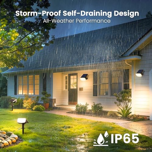 JEJOT Solar Spot Lights Outdoor Waterproof, Solar Spotlights, 4 Pack - Image 6