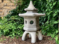 OLOMA Japanese pagoda lantern Concrete pagoda statue Outdoor chinese lantern Japanese stone temple Large garden pagoda Meditation altar Zen gift Outdoor sculpture zen garden Furniture for home decor by OLOMA