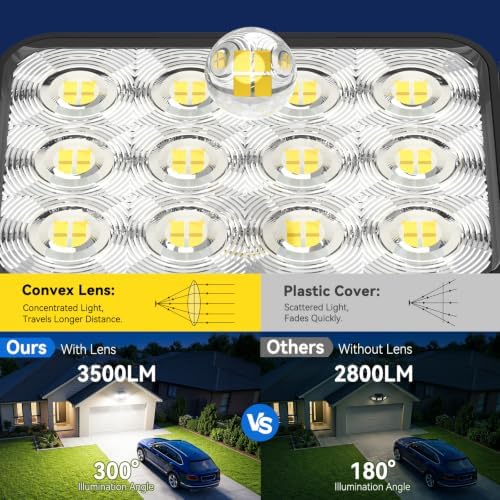 Solar Flood Lights, 3500LM Motion Sensor Outdoor Lights with Remote - Image 2