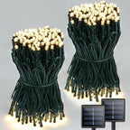 Solar String Lights Outdoor 2 Pack 400 LED 132FT Christmas Light Warm White by EEW