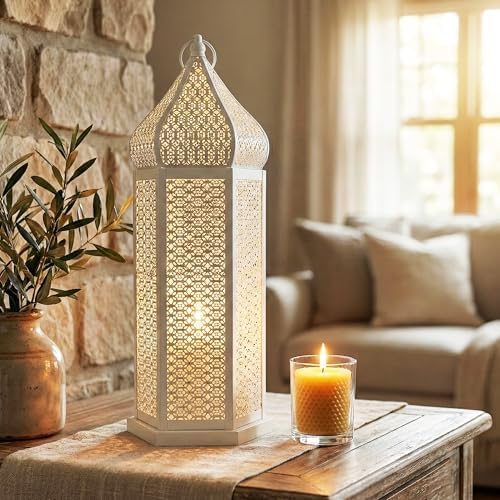 Vela Lanterns Decorative Indoor Tall White Floor Lantern, Extra Large - Image 2