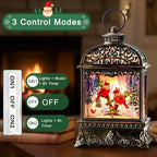 Christmas Snow Globe Water Lantern with Cardinal Scene Battery Operated or USB Powered Musical Lighted Holiday Decoration for Tabletop Display for Family and Friends - Image 4