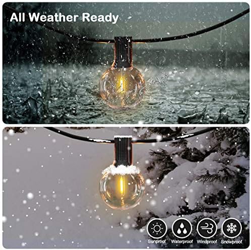 VerRon 50FT LED G40 Globe String Lights with 50+2 Dimmable Edison Bulbs - Image 4