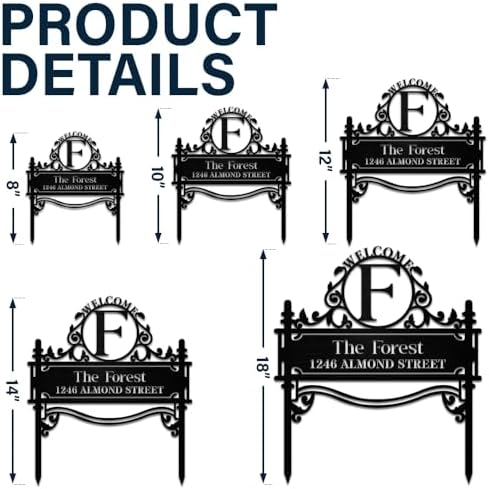 Welcome Family Monogram Personalized Metal Garden Stake - Image 5