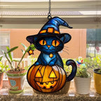 Cute Halloween Cat Acrylic Suncatcher - Image 4