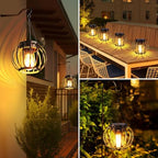 Solar Lanterns Outdoor Waterproof Metal Solar Hanging Lantern, 4Pack - Image 2