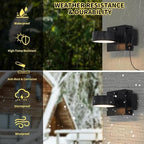 Porch Lights with GFCI Outlet, Dusk to Dawn Outdoor Wall Light with Outlet, LED Aluminum Exterior Light Fixture Waterproof, Outside Lights for House, Front, Door, Patio, Garage - Image 5