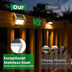 JSOT Solar Deck Lights Perfect for Fence, Step, Stair Decor-Warm White-8P - Image 4