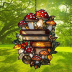 Forest Stack of Books Acrylic Suncatcher - Image 3