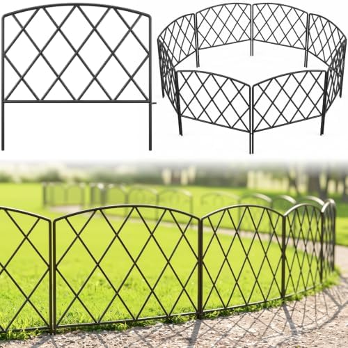 Thealyn 10ft x 24" Metal Decorative Garden Fence(5Pcs Set) by ThealynGardens