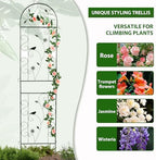 2 Pack 86.5" x 19.7" Metal Garden Trellis for Climbing Plants, Black - Image 3