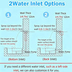 Outdoor Waterfall Fountain for Garden & Patio, 18in Wall Spout with Connector, Modern Embedded Design for Pond & Pool, Elegant Water Feature for Landscape - Image 6