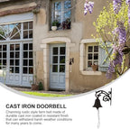 SECFOU Rustic Style Cast Iron Wall Bell Manually Shaking Doorbell Mounted for Dinner Bell and Outdoor Wall Decor Vintage Farmhouse Metal Home Accessories - Image 7
