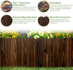 Mulctun Wood Garden Edging - 11.8" H X 47" L Sturdy Wooden Landscape Edging, Natural Flower Bed Edging Borders, Decorative Wooden Garden Fence for Yard Flower Bed Lawns Pathway Tree (4 Packs) - Image 4