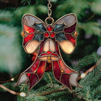 Winter Scarf Knot Mistletoe Acrylic Suncatcher - Image 4
