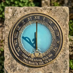Brass Sundial Garden Decor, Antique Style Sun Clock Ornament 10 Inch - Image 4
