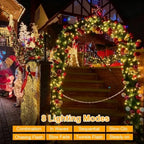 QITONG 2 Pack Warm White Solar String Lights, Each 66ft 200 LED Solar Fairy Lights Outdoor Waterproof, 8 Modes Green Wire Solar Twinkle Tree Lights for Outside - Image 4