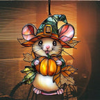 Little Mouse and Pumpkin Acrylic Suncatcher - Image 7
