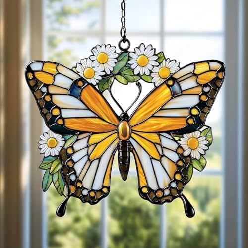 Daisy Butterfly Acrylic Suncatcher by AVAGAN