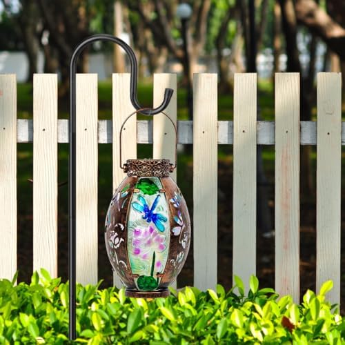 STARSOUL Solar Lantern Outdoor Waterproof, Hanging Solar Lantern for Patio Garden Yard Decor, Dragonfly Garden Decor, Dragonfly Gift for Women - Image 6