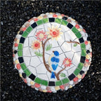Colorful Garden Stepping Stones for The Lawn, Decorative Stepping Stones with Animal and Plant, Funny Dragonfly Garden Decor, Round Butterfly Garden Stones(C) by Unknown