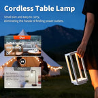 Mr.White IP54 Waterproof Outdoor LED Table Lamp - Battery Operated Rechargeable Cordless 5200mAh, Dimmable 3 Color Temperatures for Patio Backyard (White) - Image 6