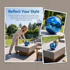 Cabilock Stainless Steel Gazing Ball 6.61 inch Mirror Polished Reflective Garden Globe Outdoor Lawn Ornament for Patio Yard Tabletop Photography Prop Decorative Display - Image 6