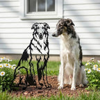 Dog Metal Garden Stake - Weatherproof Dog Silhouette Yard Art, Decorative Outdoor Sign for Lawn & Patio, Heartfelt Gift for Borzoi Lovers(Stand,14") - Image 3