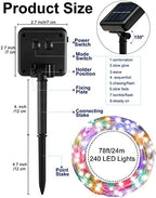 Treela 8 Pack Solar String Lights Outdoor Waterproof, Multicolor - Image 2