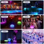 LUXJET Rechargeable Pool Lights 4 Pack, Submersible LED Lights, RF Remote - Image 3