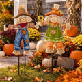 Shimeyao 2 Pcs Metal Fall Outdoor Decorations Autumn Scarecrow Yard Stakes by Shimeyao
